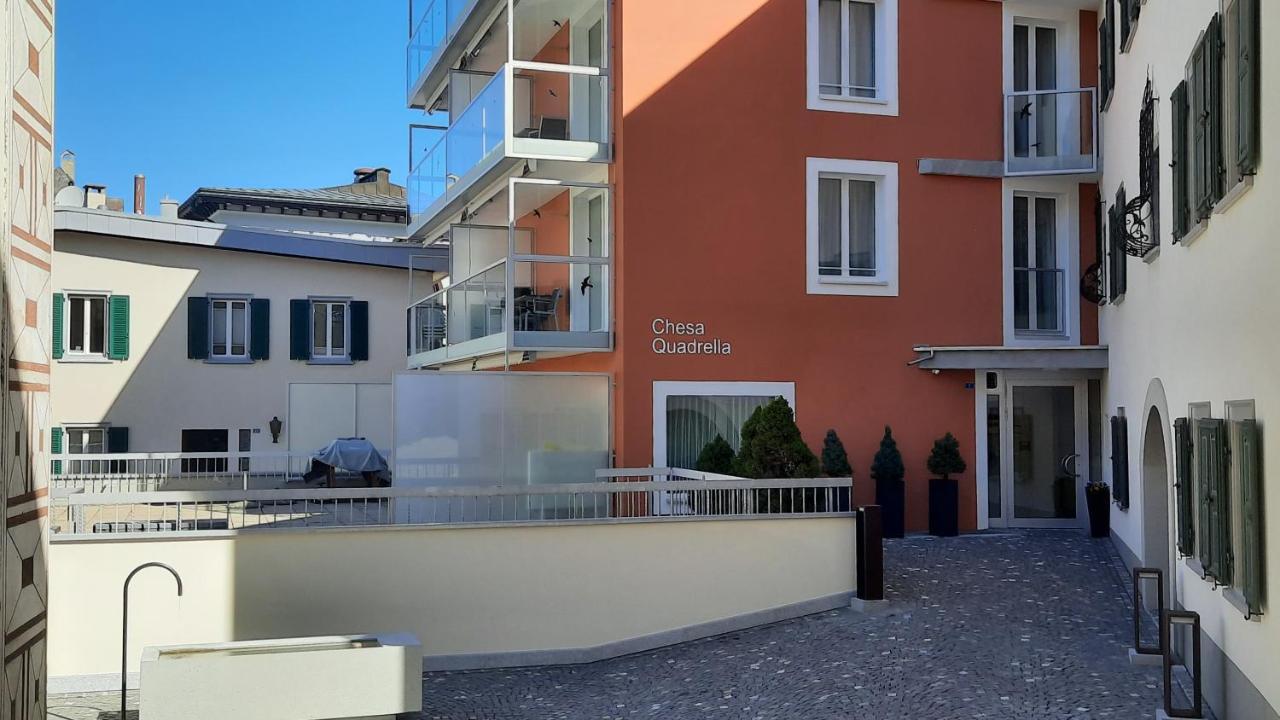 Chesa Quadrella Zimmer Mit Kuechenzeile Inklusive Bergbahnen Im Sommer-Ausser Studio Pontresina Exterior photo
